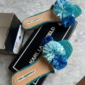 NEW Karl Lagerfeld sandals in aqua blue | 7M / 37